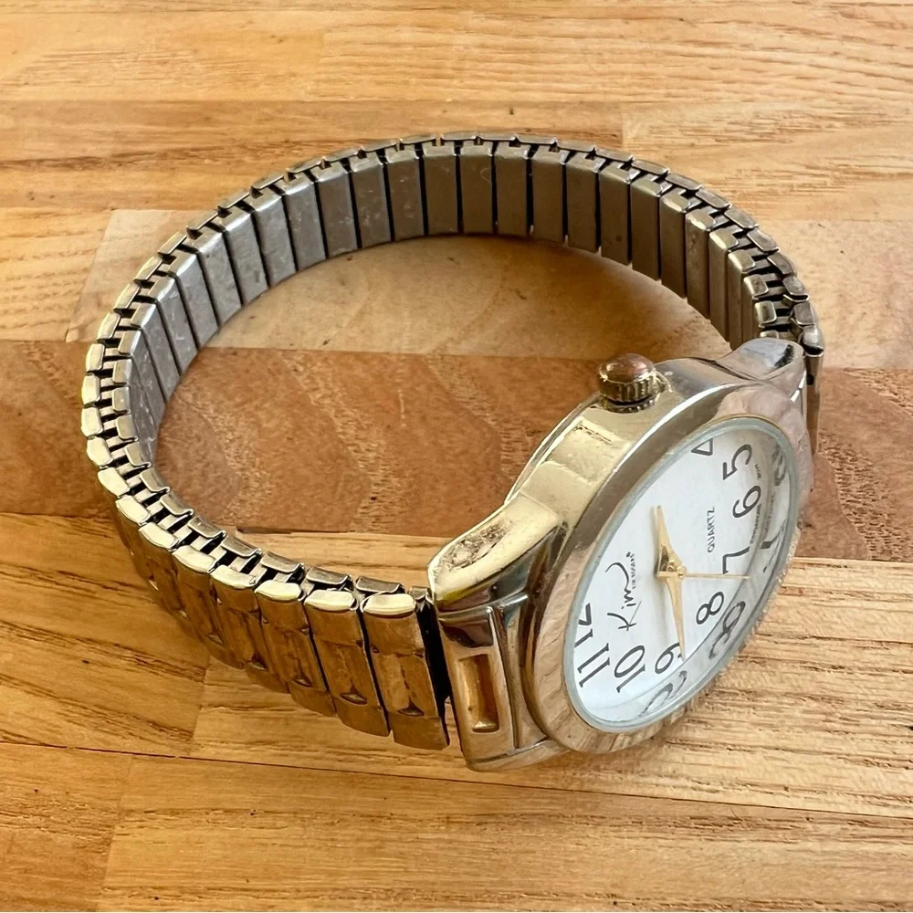 Kim rogers ladies two-tone dress watch NEW BATTERY